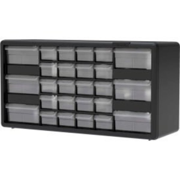 Akro-Mils Akro-Mils Plastic Drawer Parts Cabinet 10126 - 20"W x 6-3/8"D x 10-1/4"H, Black, 26 Drawers 10126